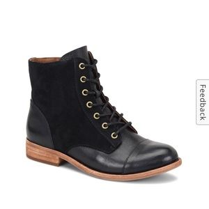 Kork-Ease Black Lace Up Boots